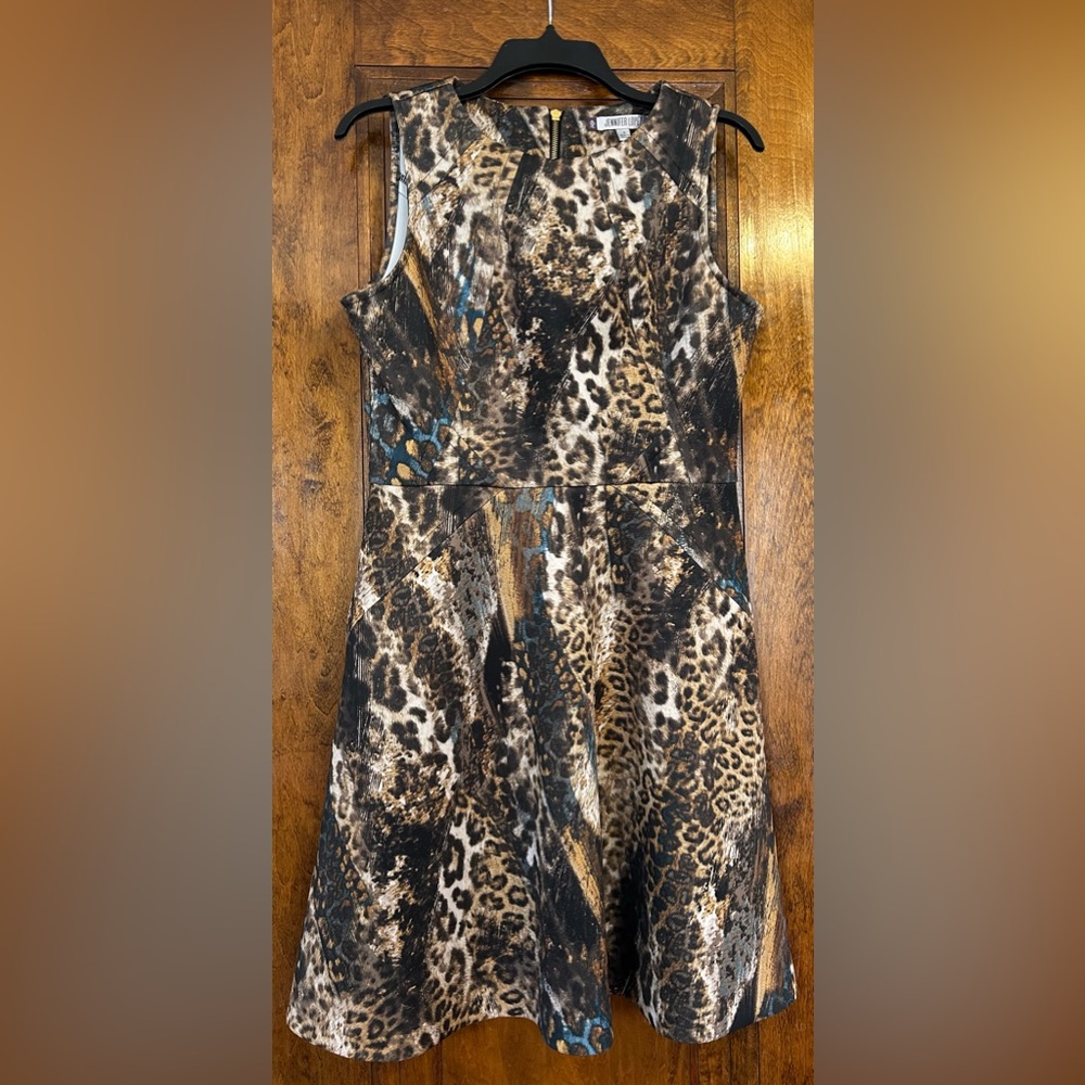 Jennifer Lopez Brown Patterned Dress - Picture 2 of 4
